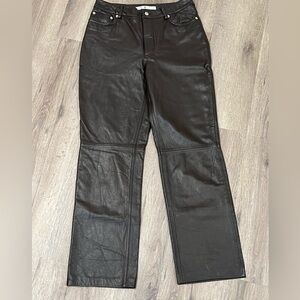 Women’s Tommy Hilfiger Vintage VTG 100% Leather Size 6 Brown Classic Pants